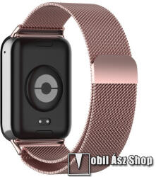 Xiaomi Smart Band 9 Pro, 8 Pro, Redmi Watch 4, Okosóra milánói szíj, Rozsdamentes acél, Mágneses, 225mm hosszú, Rózsaszín