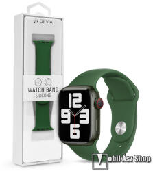 DEVIA DELUXE SERIES okosóra szíj - ZÖLD - szilikon, csatos - APPLE Watch Series 1/2/3 38mm / 4/5/6/SE 40mm / 7/8/9 41mm