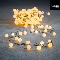 melegfehér fényű gömbös fényfüzés 80 LED izzóval 200 cm, IP44