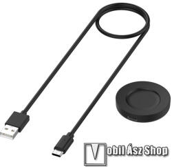  Okosóra mágneses USB töltő - 1m hosszú Type-C kábellel, 5V/500mAh - FEKETE - Xiaomi Watch S1