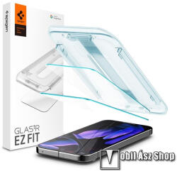 Spigen Google Pixel 9, 9 Pro, SPIGEN EZ FIT, Előlap védő karcálló edzett üveg, Üvegfólia, 2db, 0.2mm, 9H, Tokbarát, Segédkeret, A képernyő sík részét védi, Átlátszó (AGL08442)