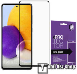 XPRO Samsung Galaxy A73 5G (SM-A736B), Xpro Flexible 9H Nano Glass rugalmas edzett üveg, 1db, 0.15 mm vékony, A teljes kijelzőt védi, Fekete
