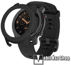 Okosóra műanyag védő tok / keret - FEKETE - Xiaomi Amazfit GTR 42mm
