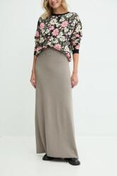 Answear Lab gyapjú szoknya szürke, maxi, egyenes - szürke S/M