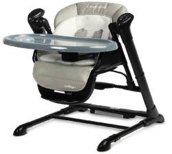 Caretero Indigo Etetőszék és Hinta 2in1: Black Grey