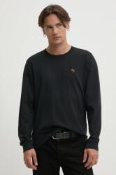 Abercrombie & Fitch pamut hosszúujjú 3 db fekete, sima, KI124-4494 - fekete XL