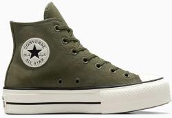 Converse velúr teniszcipő Chuck Taylor All Star Lift zöld, A11144C - zöld Női 41