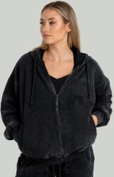 GymBeam STRIX Дамски суичър с цип Washed Black XS