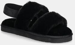 Calvin Klein Jeans papucs HOME VELCRO IN FUR fekete, YW0YW01595 - fekete Női 38