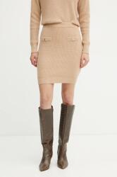 Guess szoknya gyapjú keverékből ZYLEE bézs, mini, egyenes, W4BD64 Z2WX0 - bézs S