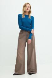 ANSWEAR pulóver könnyű, női, félgarbó nyakú - kék S/M - answear - 10 990 Ft
