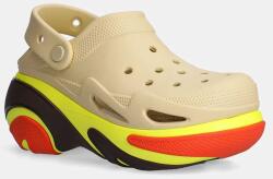 Crocs papucs Bubble Crush Clog bézs, női, platformos, 210061 - bézs Női 37/38