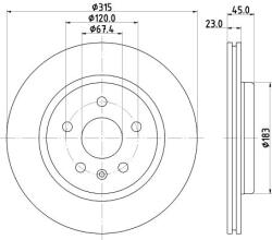 HELLA Disc frana HELLA - centralcar - 283,15 RON