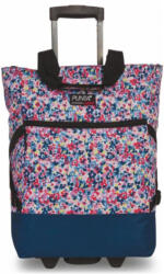  Punta kézipoggyász gurulós bevásárló táska mintás színes apróvirágok
