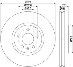 HELLA Disc frana HELLA - centralcar - 344,14 RON