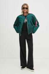 Alpha Industries rövid kabát női, türkiz, téli, oversize, 148004 - türkiz M