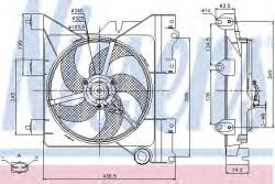 NISSENS Ventilator, radiator PEUGEOT PARTNER combispace (5F) (1996 - 2012) NISSENS 85316