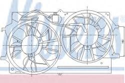 NISSENS Ventilator, radiator FORD FOCUS (DAW, DBW) (1998 - 2007) NISSENS 85214