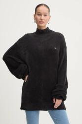 Tommy Hilfiger pulóver női, fekete, félgarbó nyakú, DW0DW19682 - fekete S