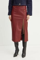 Bardot szoknya DANTE SKIRT bordó, midi, ceruza fazonú, 58855SB2 - burgundia S