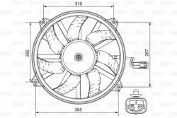 VALEO Ventilator, radiator PEUGEOT EXPERT Tepee (VF3V) (2007 - 2016) VALEO 696850