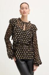 Never Fully Dressed felső Primrose Blouse fekete, női, mintás, NFDTO1459 - fekete S