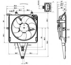 NRF Ventilator, radiator FIAT PALIO Weekend (178DX) (1996 - 2016) NRF 47431