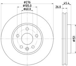 HELLA Disc frana HELLA - centralcar - 314,24 RON