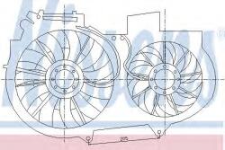 NISSENS Ventilator, radiator AUDI A4 Cabriolet (8H7, B6, 8HE, B7) (2002 - 2009) NISSENS 85247