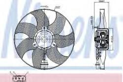 NISSENS Ventilator, radiator SKODA ROOMSTER (5J) (2006 - 2015) NISSENS 85543