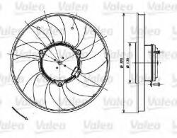 VALEO Ventilator, radiator MERCEDES SPRINTER 3, 5-t caroserie (906) (2006 - 2016) VALEO 696083