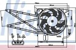 NISSENS Ventilator, aer conditionat OPEL VECTRA B Hatchback (38) (1995 - 2003) NISSENS 85017