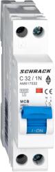 Schrack Intrerupator, Automat, AMPARO, 1UH, Bipolar, 1P+N, Curba, C, 32A, 6kA (AM617532)