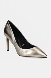 Tommy Hilfiger bőr tűsarkú PARTY POINTED METALLIC PUMP sárga, FW0FW08156 - arany Női 37