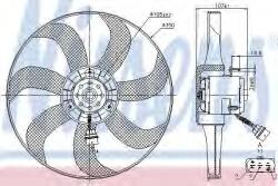 NISSENS Ventilator, radiator SKODA OCTAVIA I (1U2) (1996 - 2010) NISSENS 85725