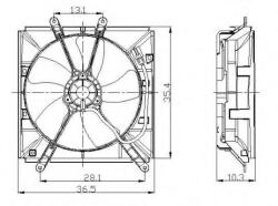 NRF Ventilator, radiator TOYOTA COROLLA Wagon (E11) (1997 - 2001) NRF 47016