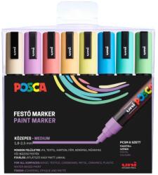uni Posca Filctoll PC-5M 8db-os készlet PASZTELL (világosZöld, tengerZöld, barack, korall, napsárga, világoskék, levendula, elefántcsont)