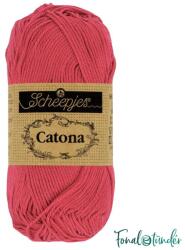 Scheepjes Catona 258 Rosewood - piros pamut fonal - 50gramm