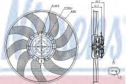 NISSENS Ventilator, radiator AUDI A5 (8T3) (2007 - 2016) NISSENS 85728