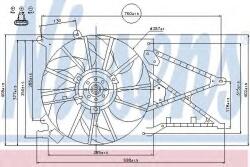 NISSENS Ventilator, radiator OPEL ASTRA G Hatchback (F48, F08) (1998 - 2009) NISSENS 85188