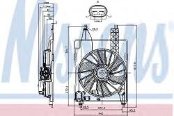 NISSENS Ventilator, radiator RENAULT SCENIC II (JM0/1) (2003 - 2009) NISSENS 85706