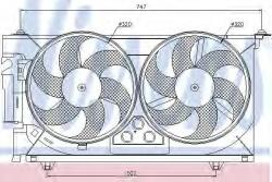 NISSENS Ventilator, radiator CITROEN BERLINGO caroserie (M) (1996 - 2016) NISSENS 85083