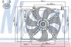 NISSENS Ventilator, radiator MERCEDES CLK (C208) (1997 - 2002) NISSENS 85290