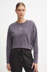 PUMA pamut melegítőfelső szürke, női, sima, 626799 - szürke S