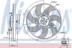 NISSENS Ventilator, radiator VW SCIROCCO (137, 138) (2008 - 2016) NISSENS 85733