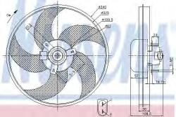 NISSENS Ventilator, radiator PEUGEOT PARTNER combispace (5F) (1996 - 2012) NISSENS 85668