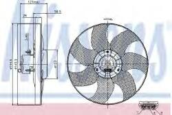 NISSENS Ventilator, radiator VW POLO (6N2) (1999 - 2001) NISSENS 85542