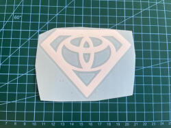 matrica. shop Toyota superman autó matrica (fehér, 10cm)