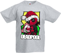 Fruit of the Loom Karácsonyi sapkás deadpool - Gyerek Póló (kgyepolok19)