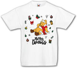 Fruit of the Loom Karácsonyi Micimackó - Gyerek Póló (936975)